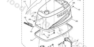 Genuine Yamaha Top cowling Assembly