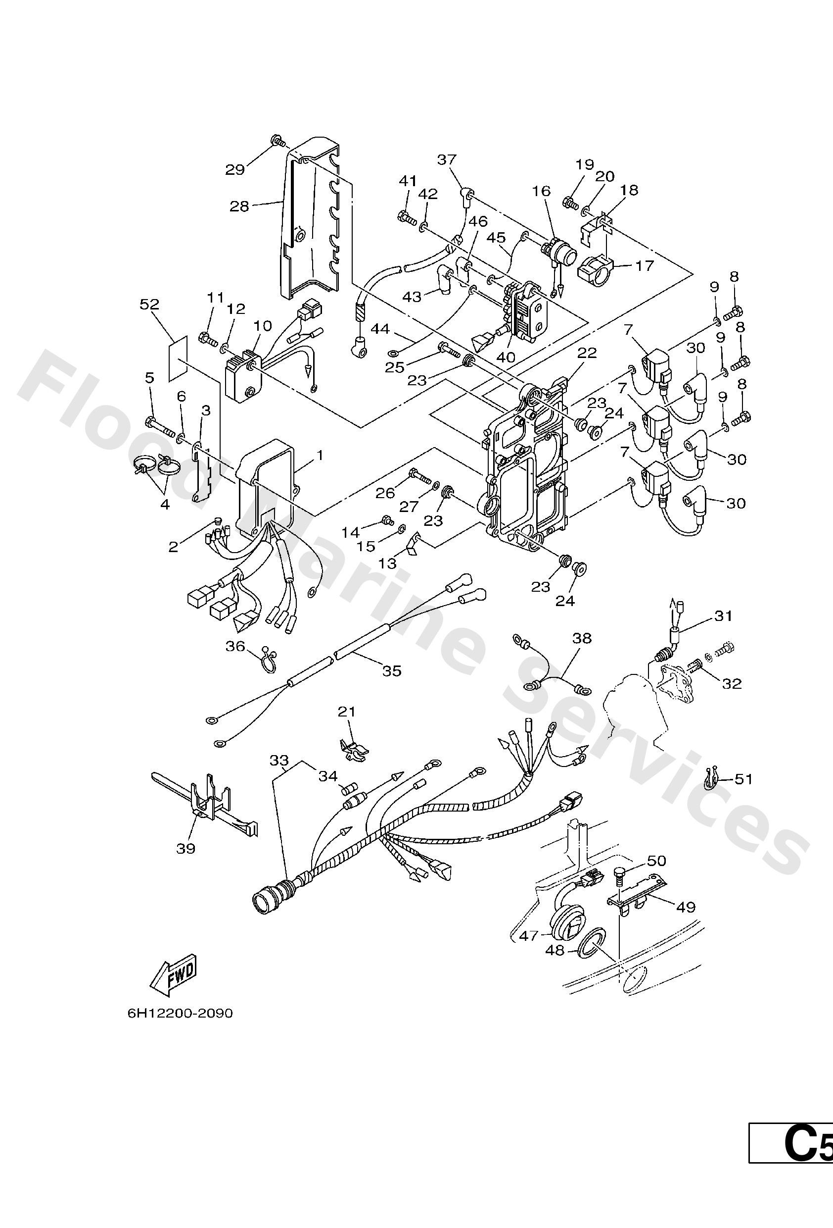 Yamaha 6H0855400500 C.d.i. unit assy