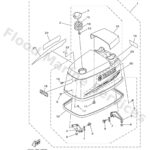 Genuine Yamaha 6H14261A1100 - Top cowling w/o graphics - Supplied by Flood Marine