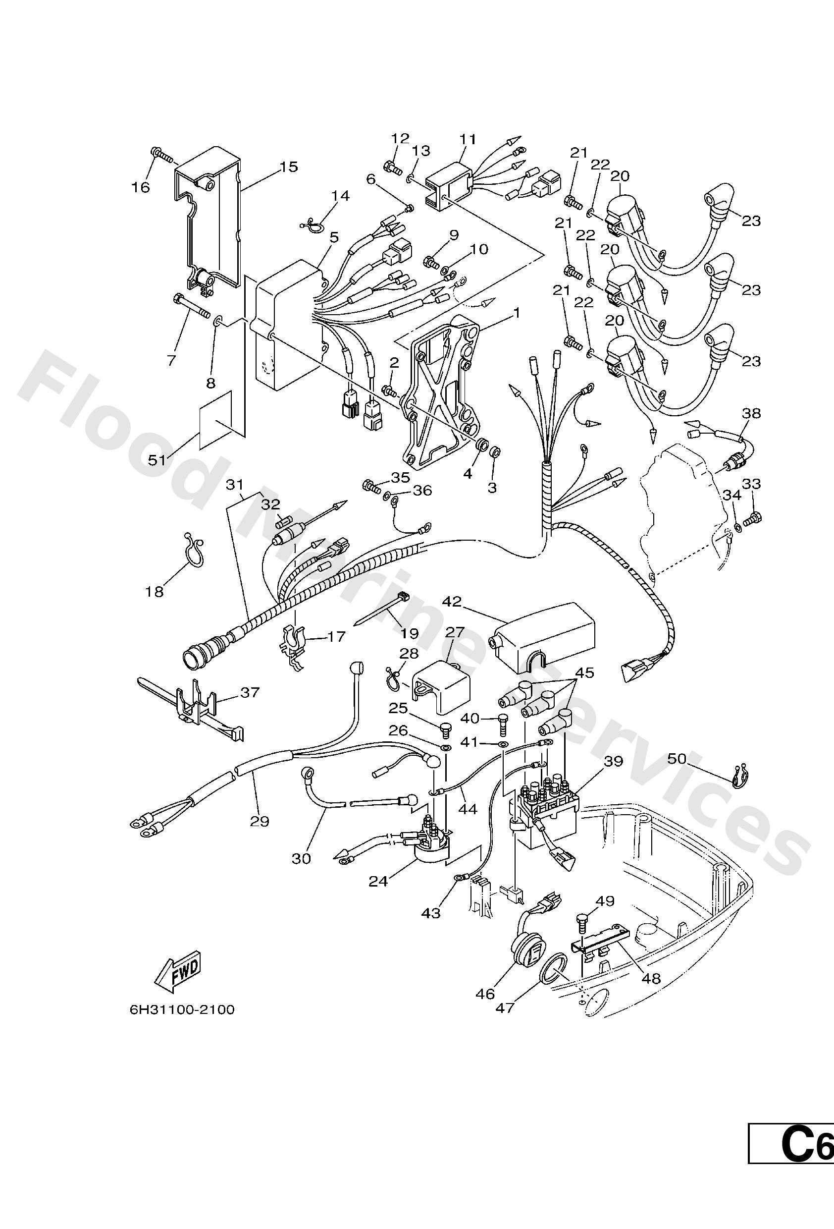 Yamaha 6H2855401200 C.d.i. unit assy