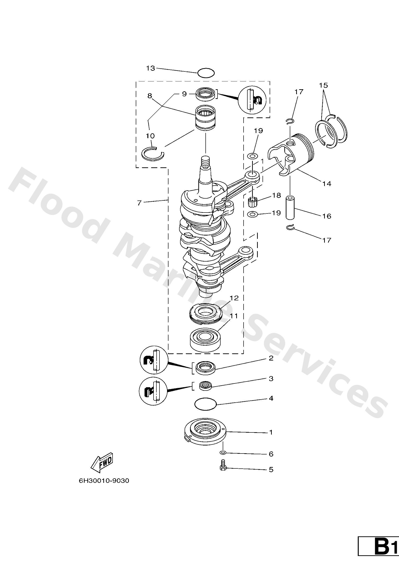 Yamaha 6H3116350100 Piston (0.25mm o/s)