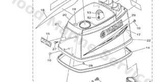 Genuine Yamaha Top cowling Assembly