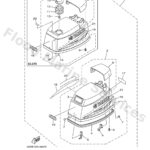 Genuine Yamaha 6H44261A1100 - Top cowling w/o graphics - Supplied by Flood Marine