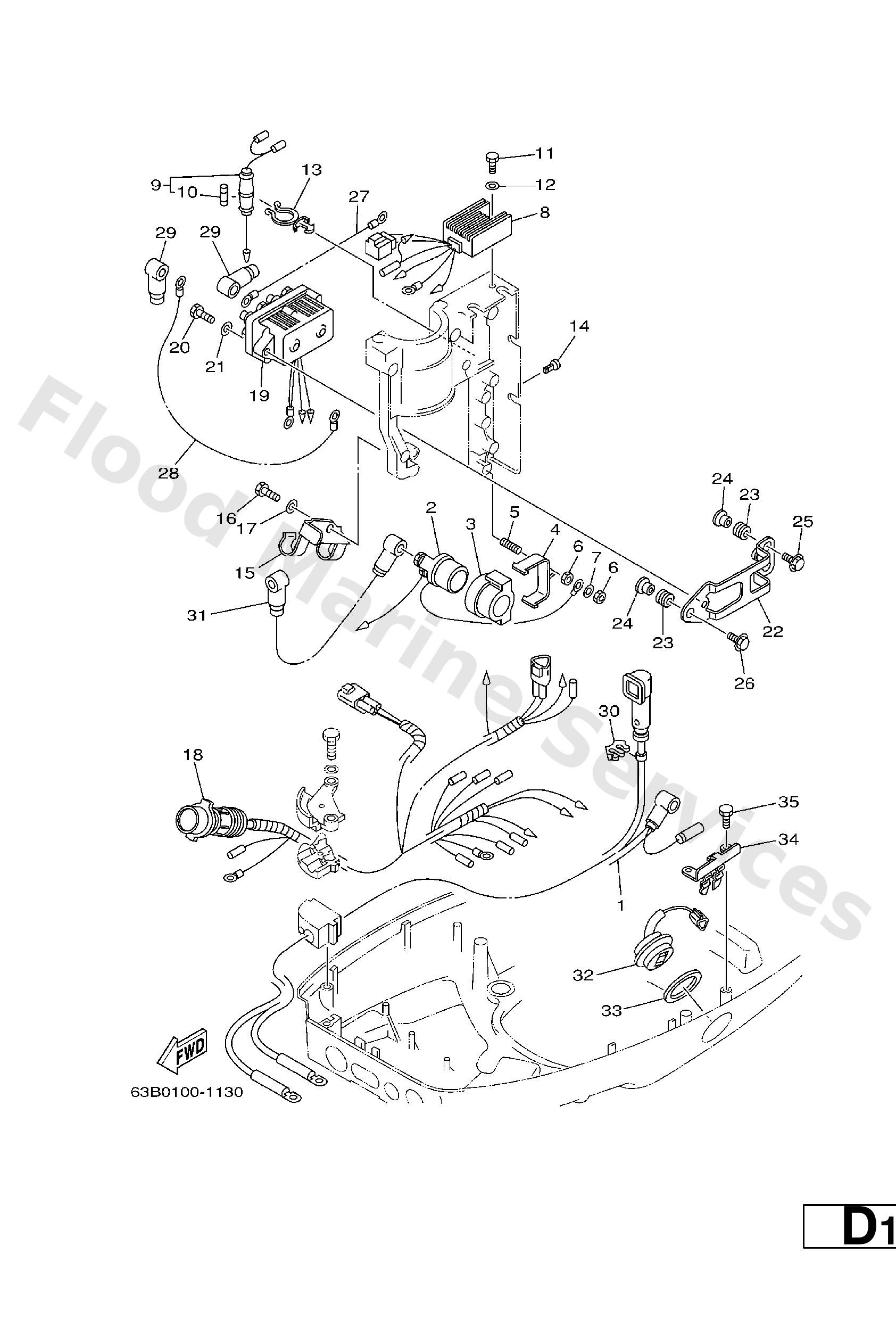 Yamaha 6H4821500000 Fuse holder assy