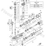 Genuine Yamaha 6HB45300028D - Lower unit assy - Supplied by Flood Marine