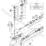 Genuine Yamaha 6HC45300018D - Lower unit assy - Supplied by Flood Marine