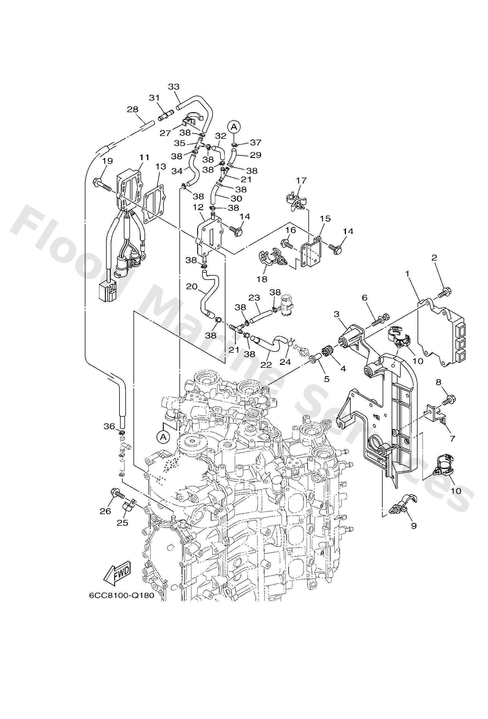 Yamaha 6HD8591A0000 Engine control unit assy