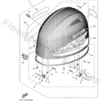 Genuine Yamaha 6HK4261A020X - Top cowling w/o graphics - Supplied by Flood Marine