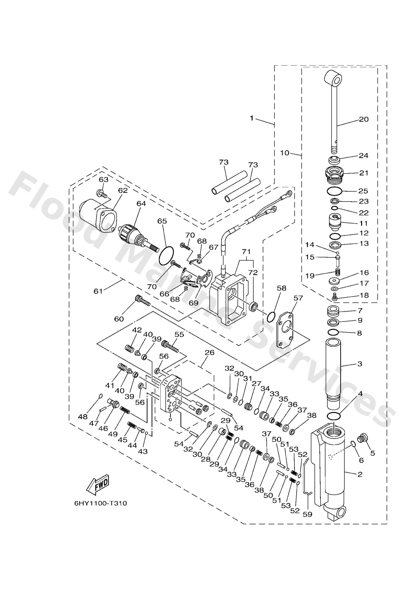 Yamaha 6HY438800000 Motor assy