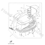 Genuine Yamaha 6J842610B000 - Top cowling assy - Supplied by Flood Marine