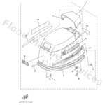 Genuine Yamaha 6J84261A0000 - Top cowling w/o graphics - Supplied by Flood Marine