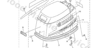 Genuine Yamaha Top cowling w/o graphics