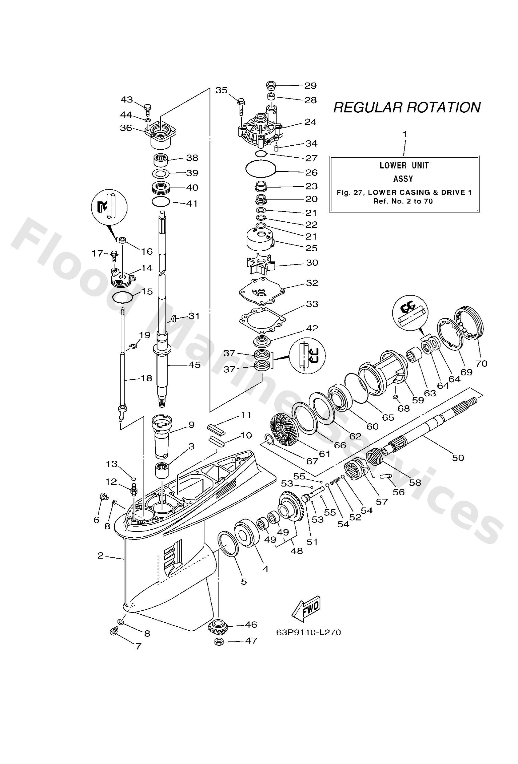 Yamaha 6J945301078D Casing, lower