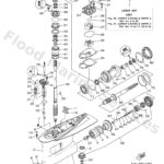 Genuine Yamaha 6JE45300018D - Lower unit assy - Supplied by Flood Marine