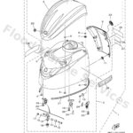 Genuine Yamaha 6KA4261A008D - Top cowling w/o graphics - Supplied by Flood Marine