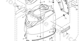 Genuine Yamaha Top cowling Assembly
