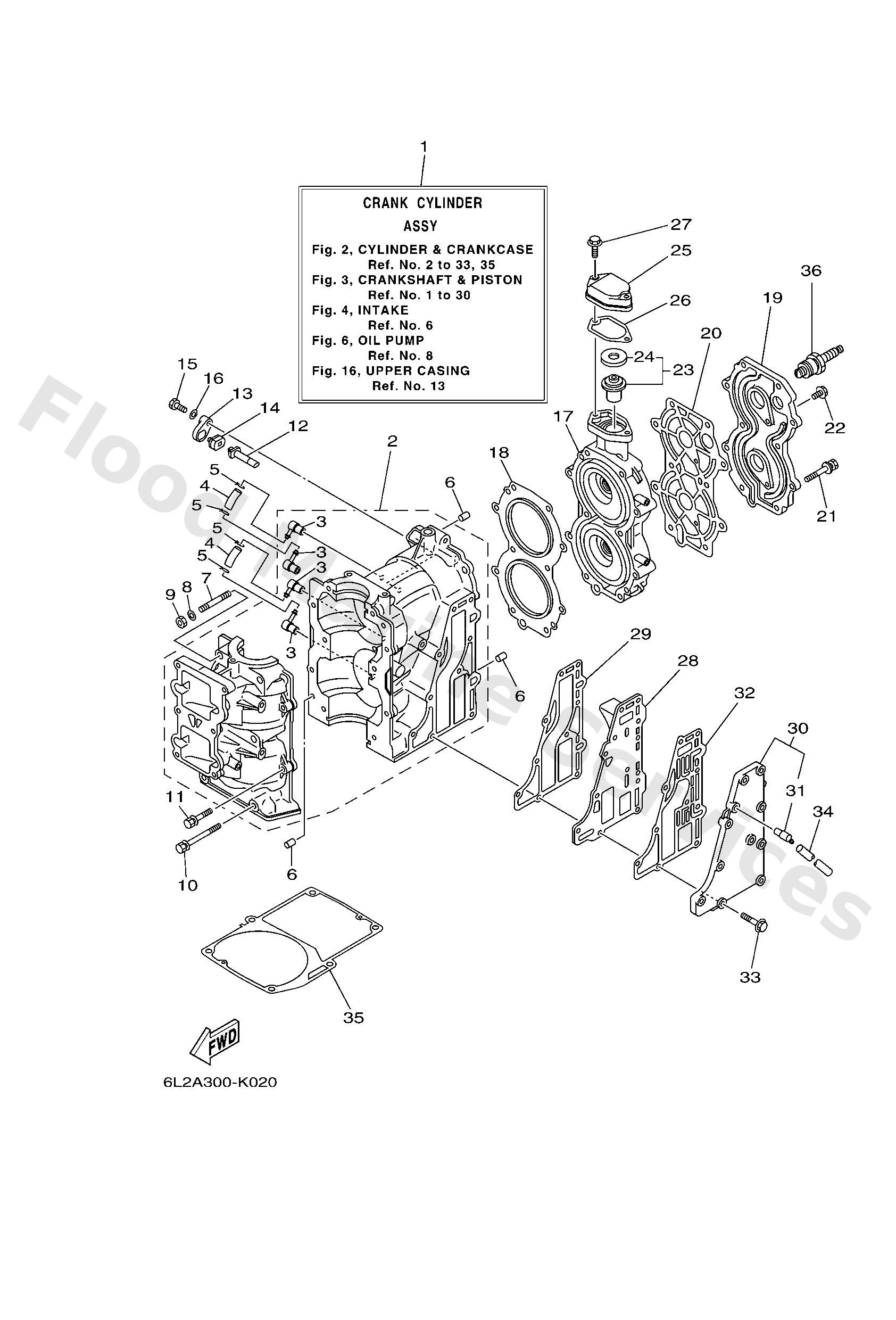 Yamaha 6L2151001000 Crankcase assy