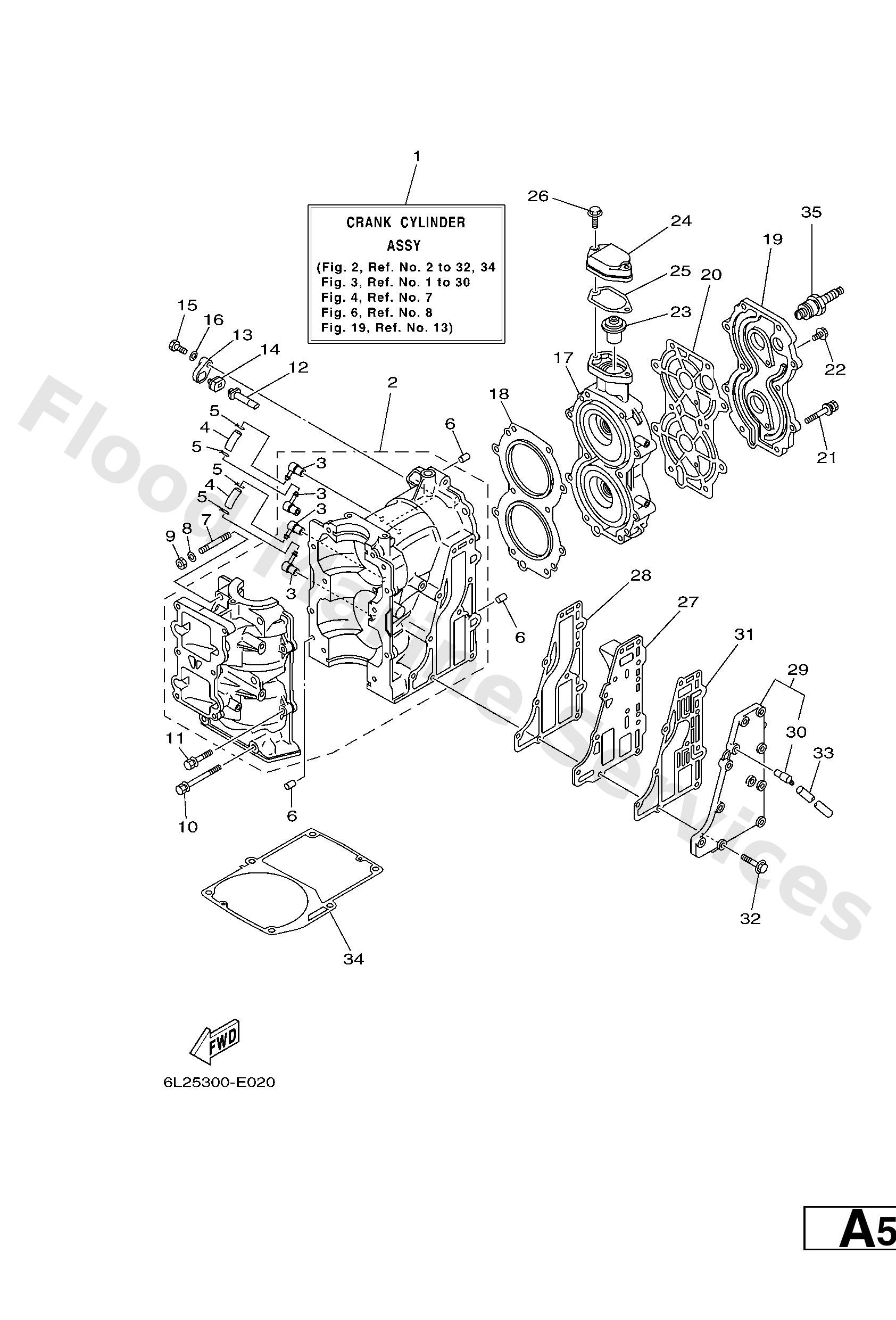 Yamaha 6L215100101S Crankcase assy