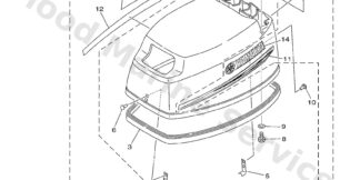 Genuine Yamaha Top cowling Assembly