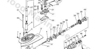 Genuine Yamaha 6L245300124D - Lower unit assy - Supplied by Flood Marine
