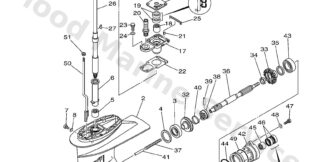 Genuine Yamaha 6L245300134D - Lower unit assy - Supplied by Flood Marine