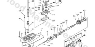 Genuine Yamaha 6L245300144D - Lower unit assy - Supplied by Flood Marine