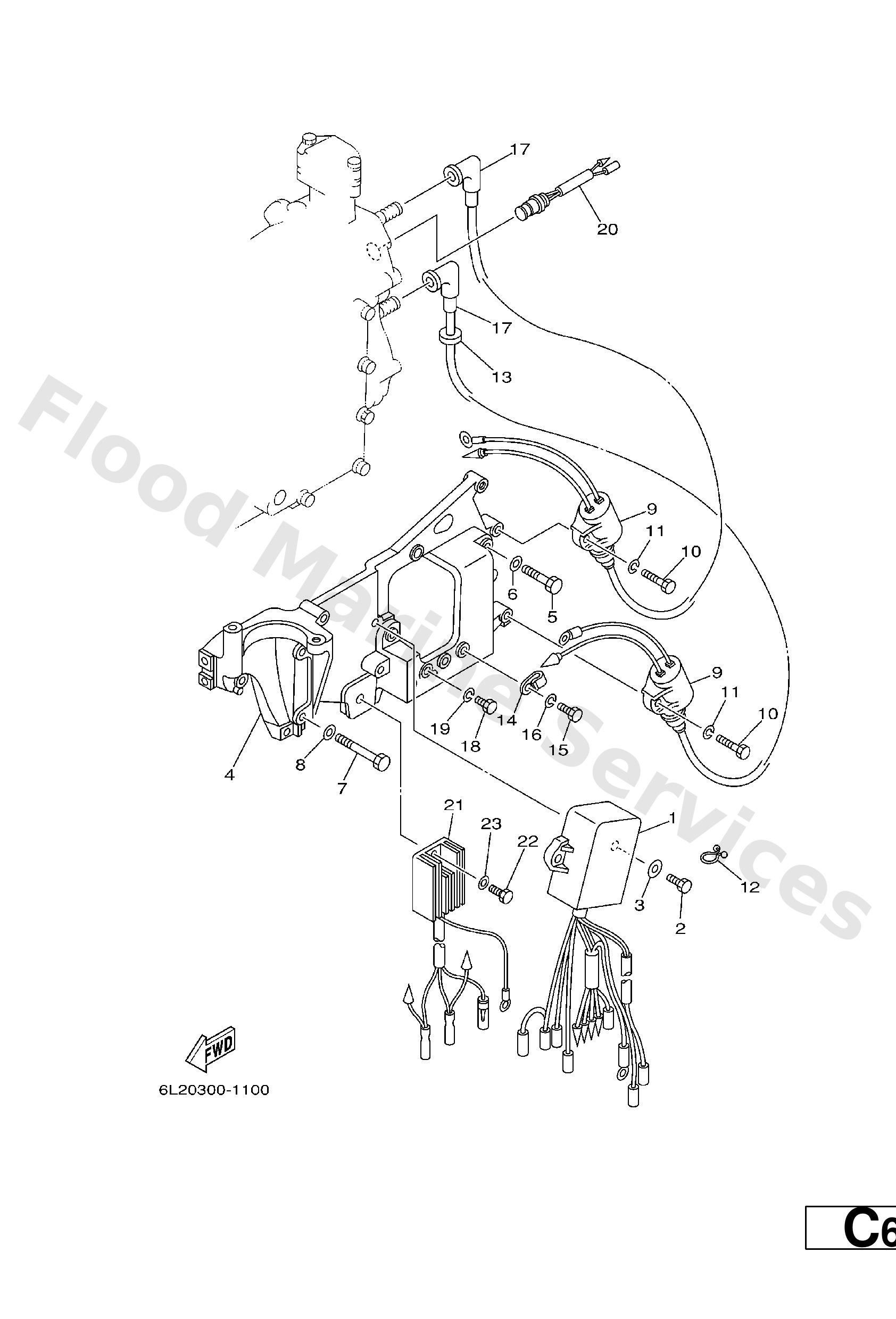 Yamaha 6L2855402200 C.d.i. unit assy