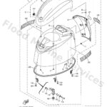 Genuine Yamaha 6LU42610008D - Top cowling assy - Supplied by Flood Marine