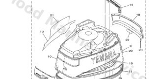 Genuine Yamaha Top cowling Assembly