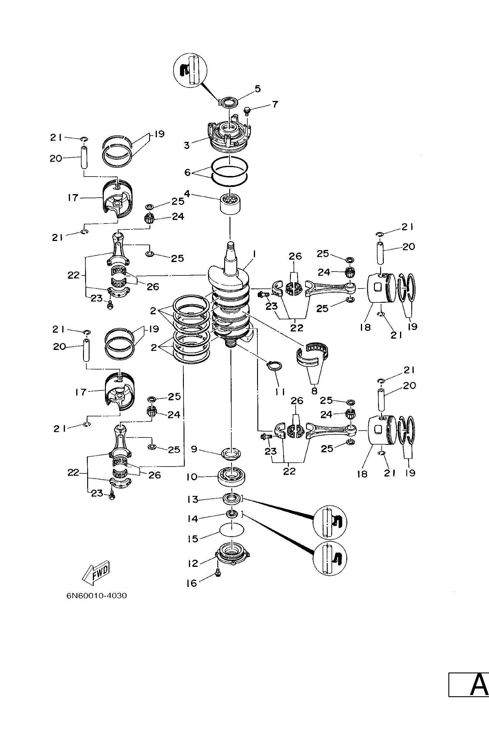 Yamaha 6N7114110000 Crankshaft
