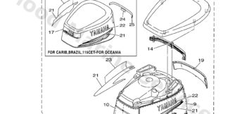 Genuine Yamaha Top cowling Assembly