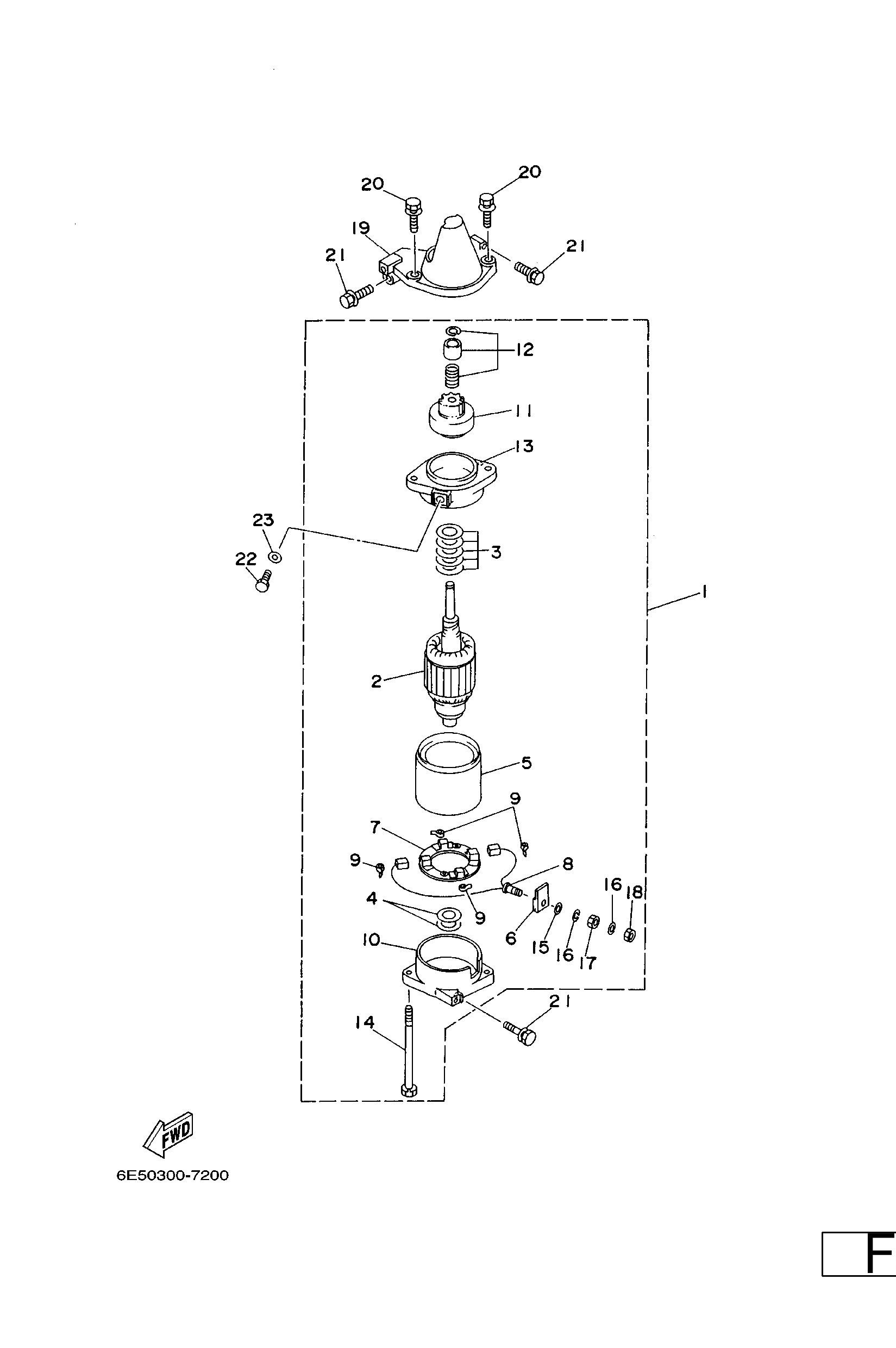 Yamaha 6N7818000100 Starting motor assy
