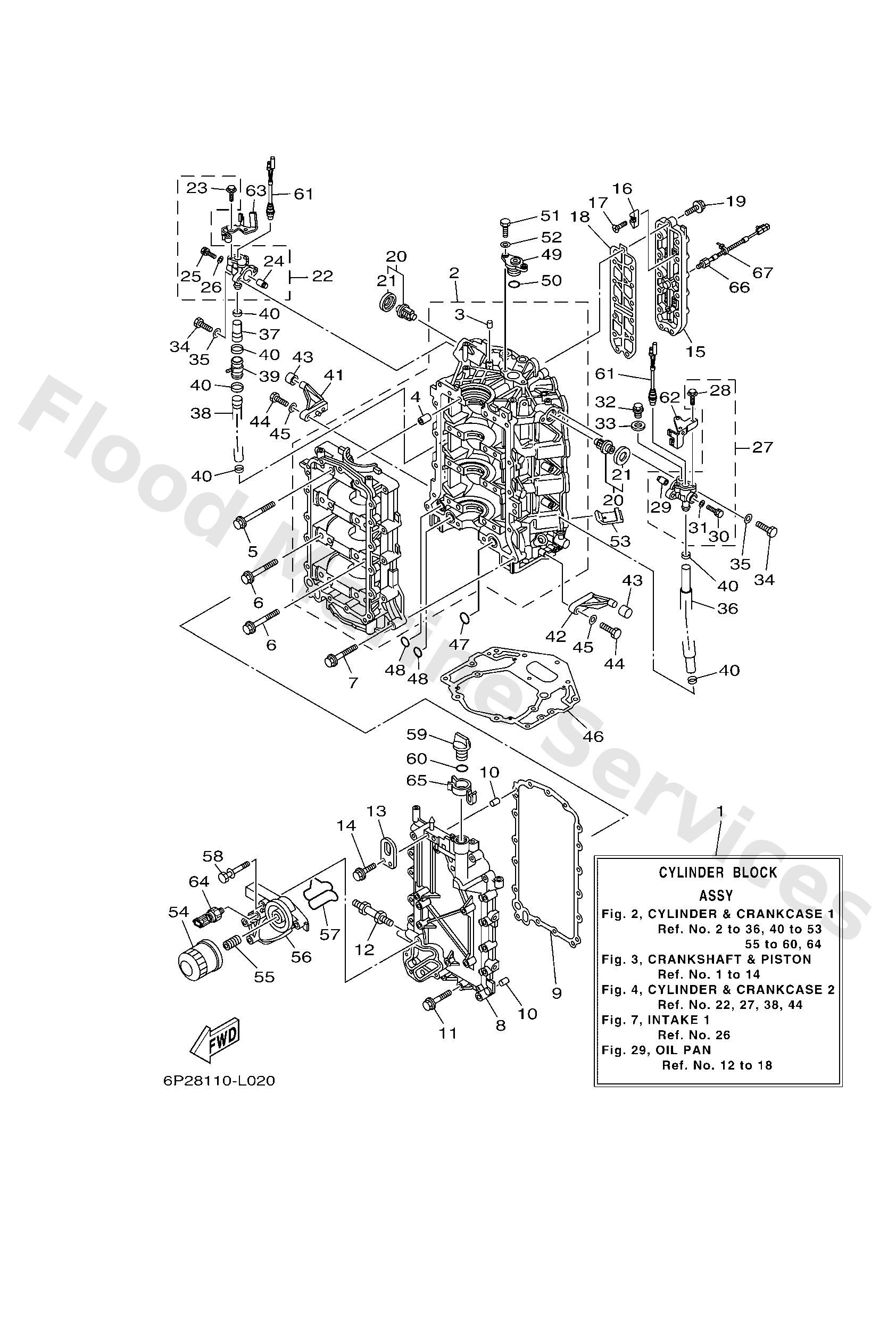 Yamaha 6P2151001000 Crankcase assy