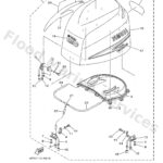 Genuine Yamaha 6P2426100100 - Top cowling assy - Supplied by Flood Marine