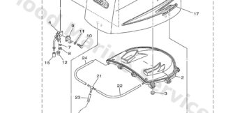 Genuine Yamaha 6P242610018D - Top cowling assy - Supplied by Flood Marine