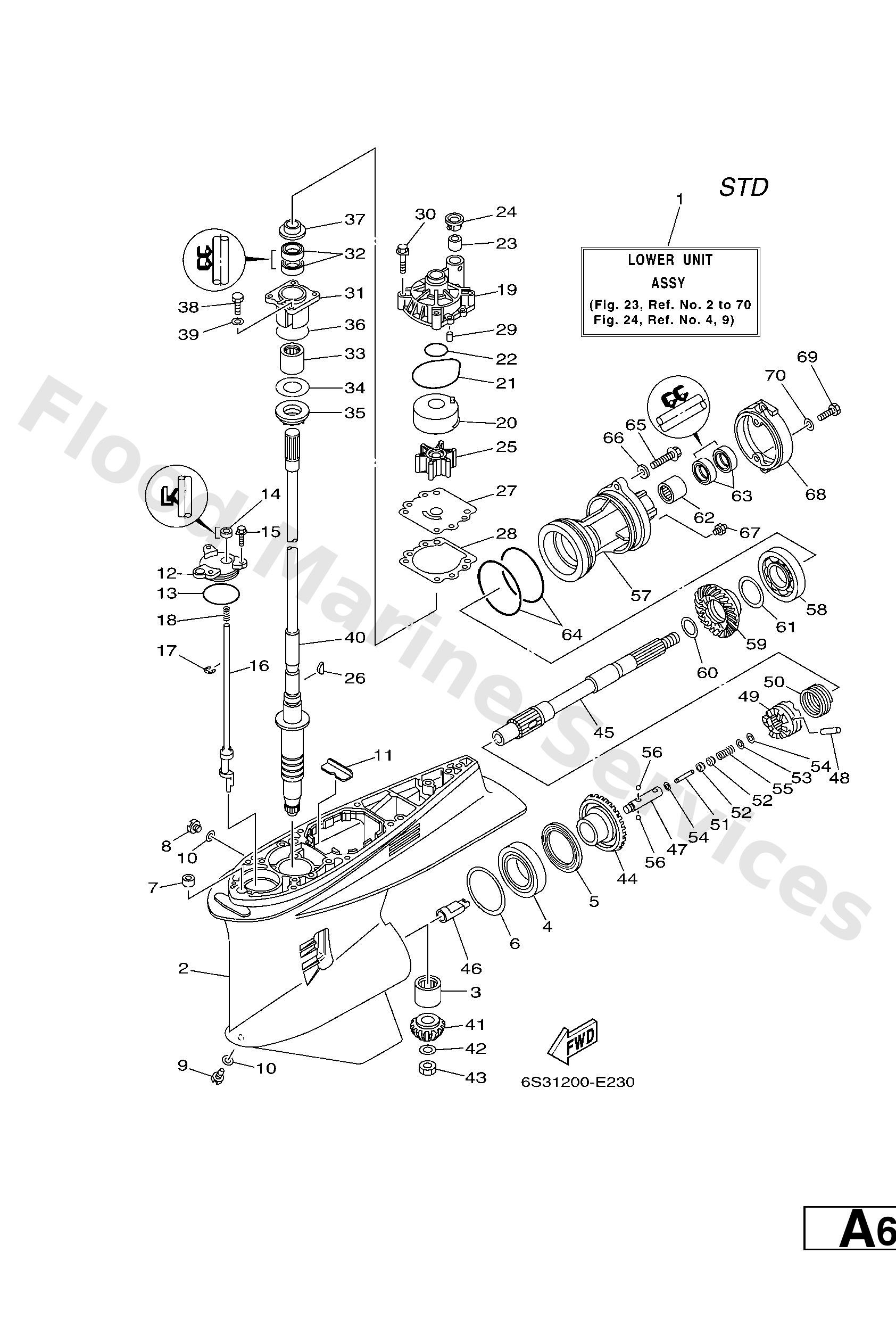 Yamaha 6S345301008D Casing, lower