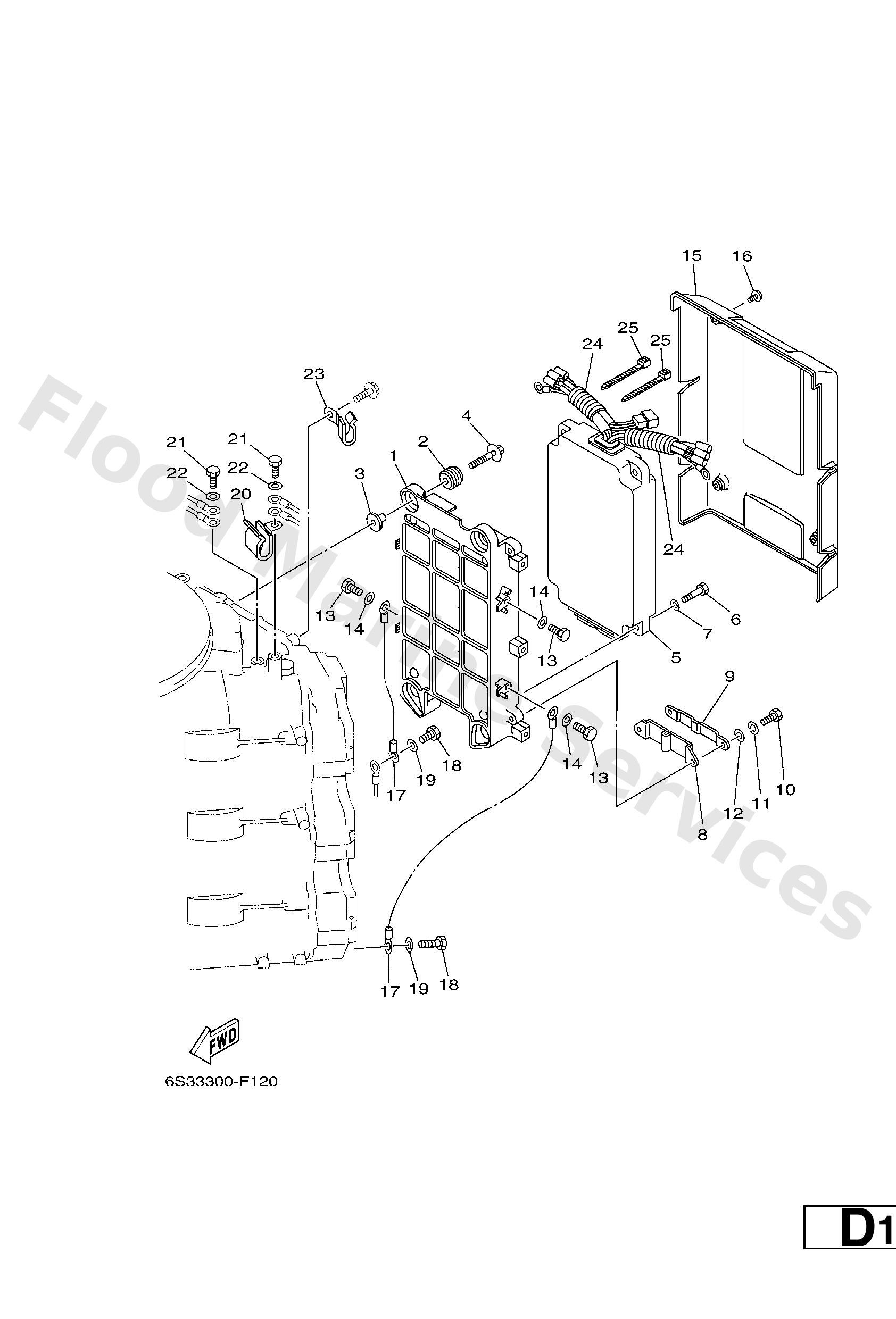 Yamaha 6S3855400000 C.d.i. unit assy