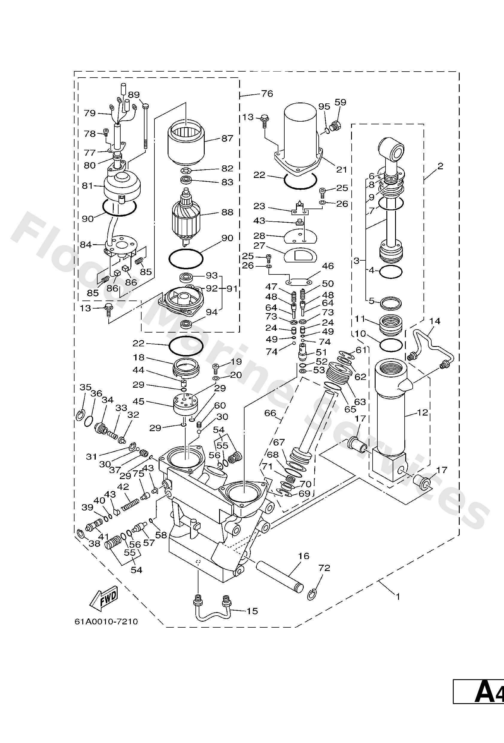 Yamaha 6T4438300000 Gear pump assy