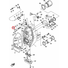 Yamaha 6U0125730000 Flange, hose jt. 1