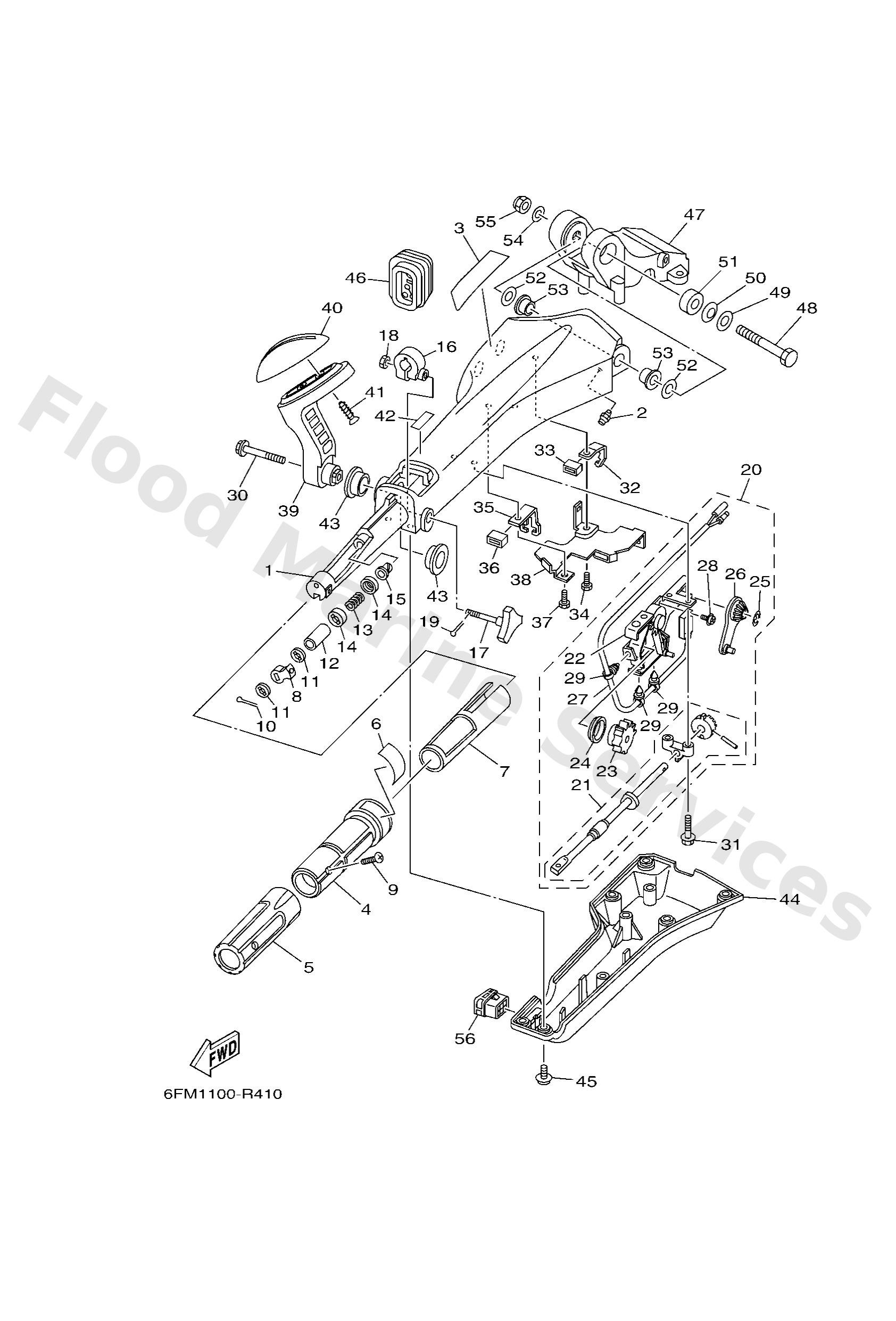 Yamaha 6X444159A08D Handle, gear shift