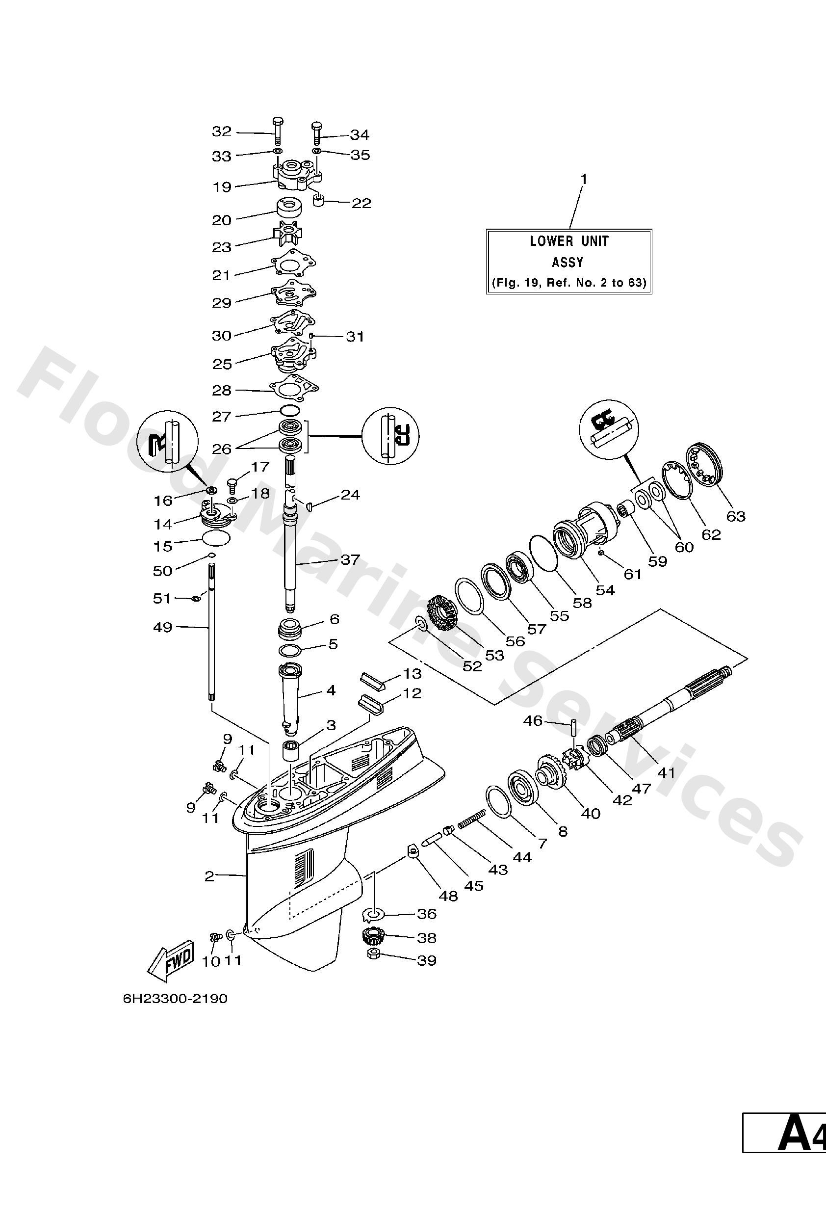Yamaha 933060070200 Brg,r-b 6007 62mm 150g ky