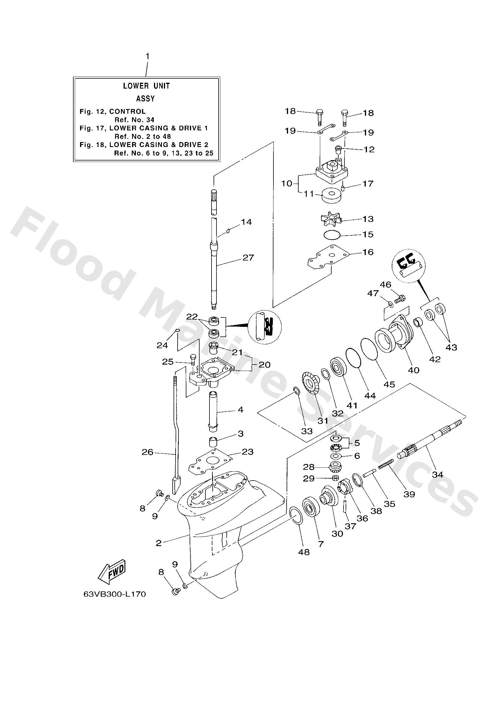 Yamaha 93315317U200 Brg,cyl-cal roller 14g (683)