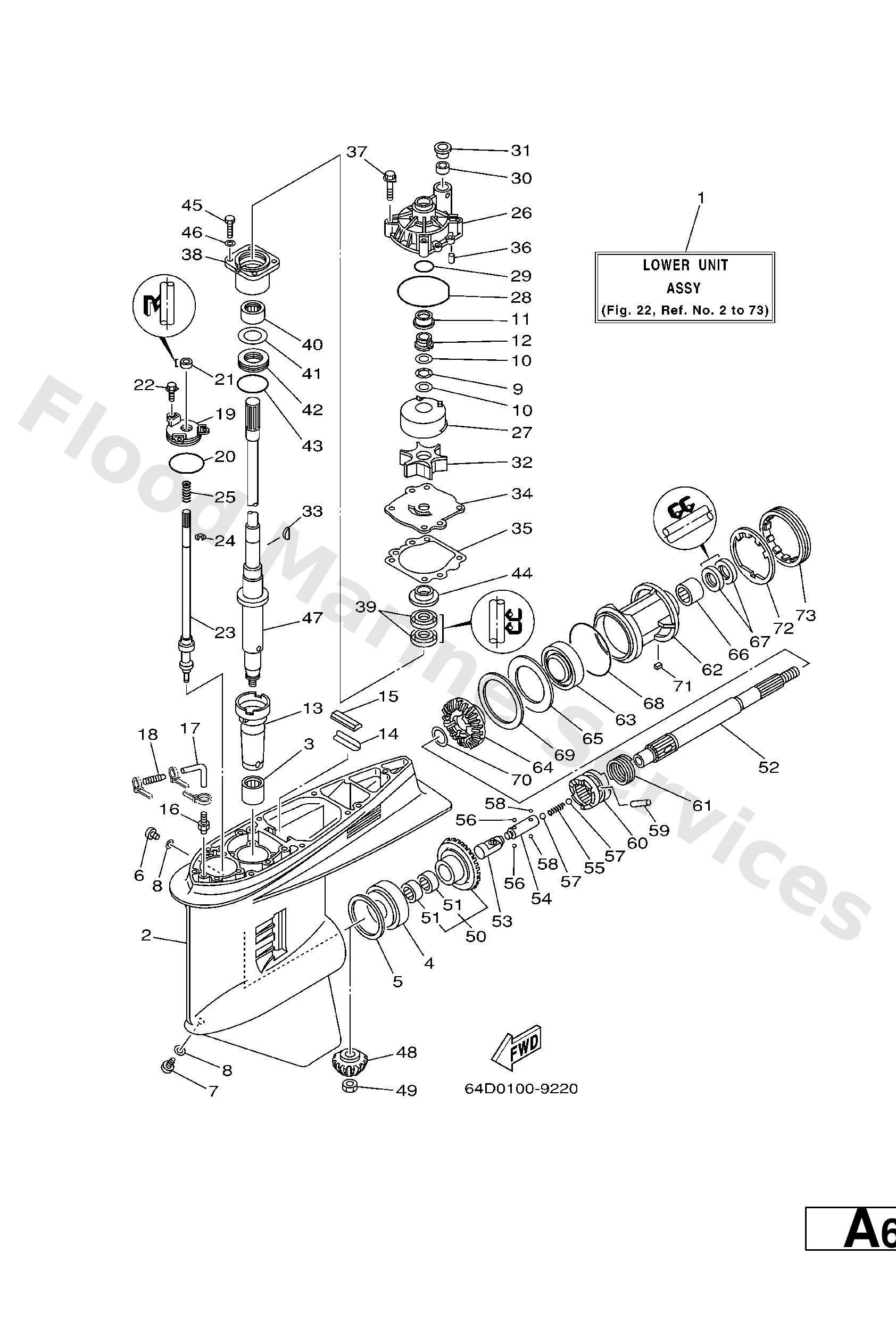 Yamaha 93315430U800 Bearing