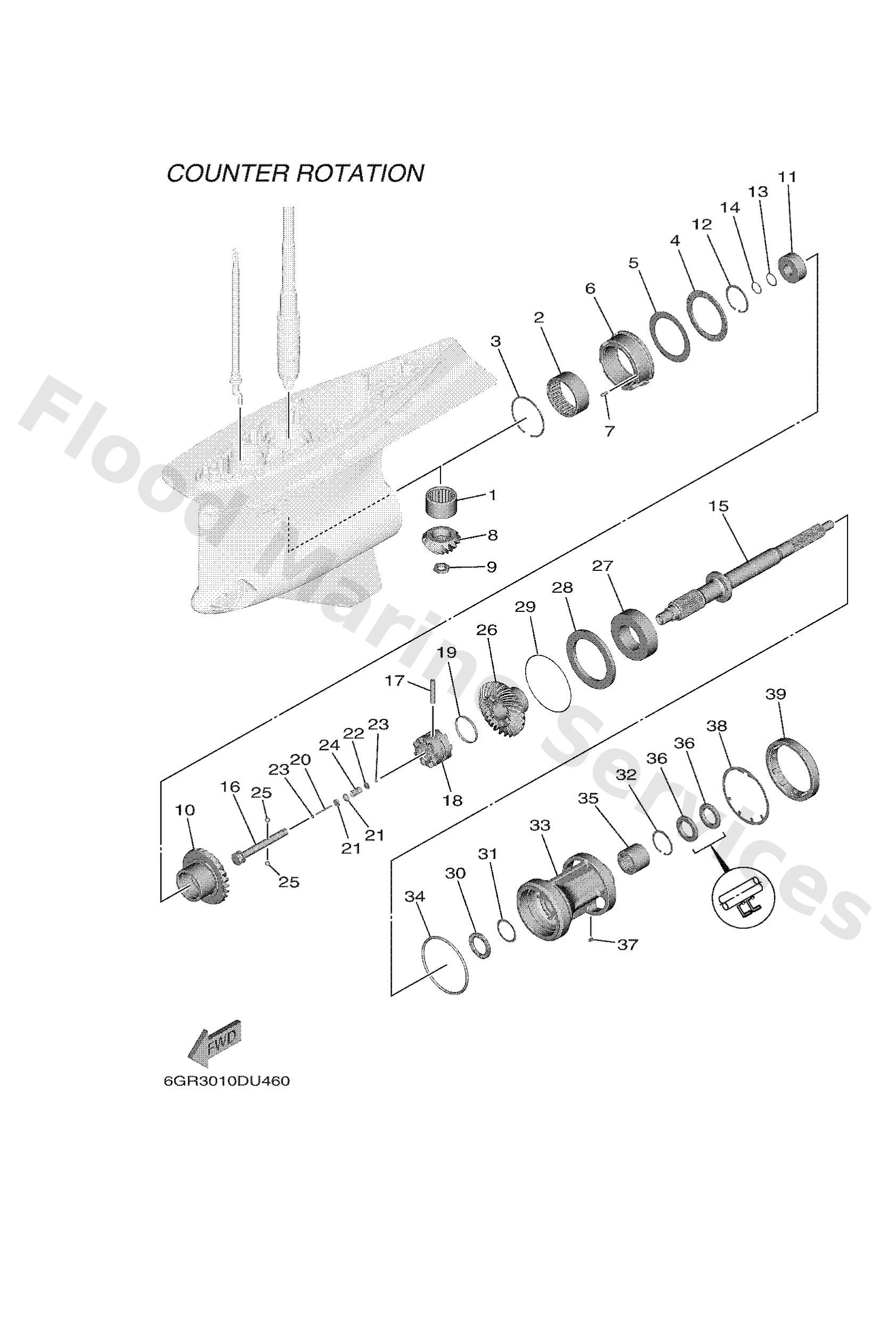 Yamaha 933900003300 Bearing