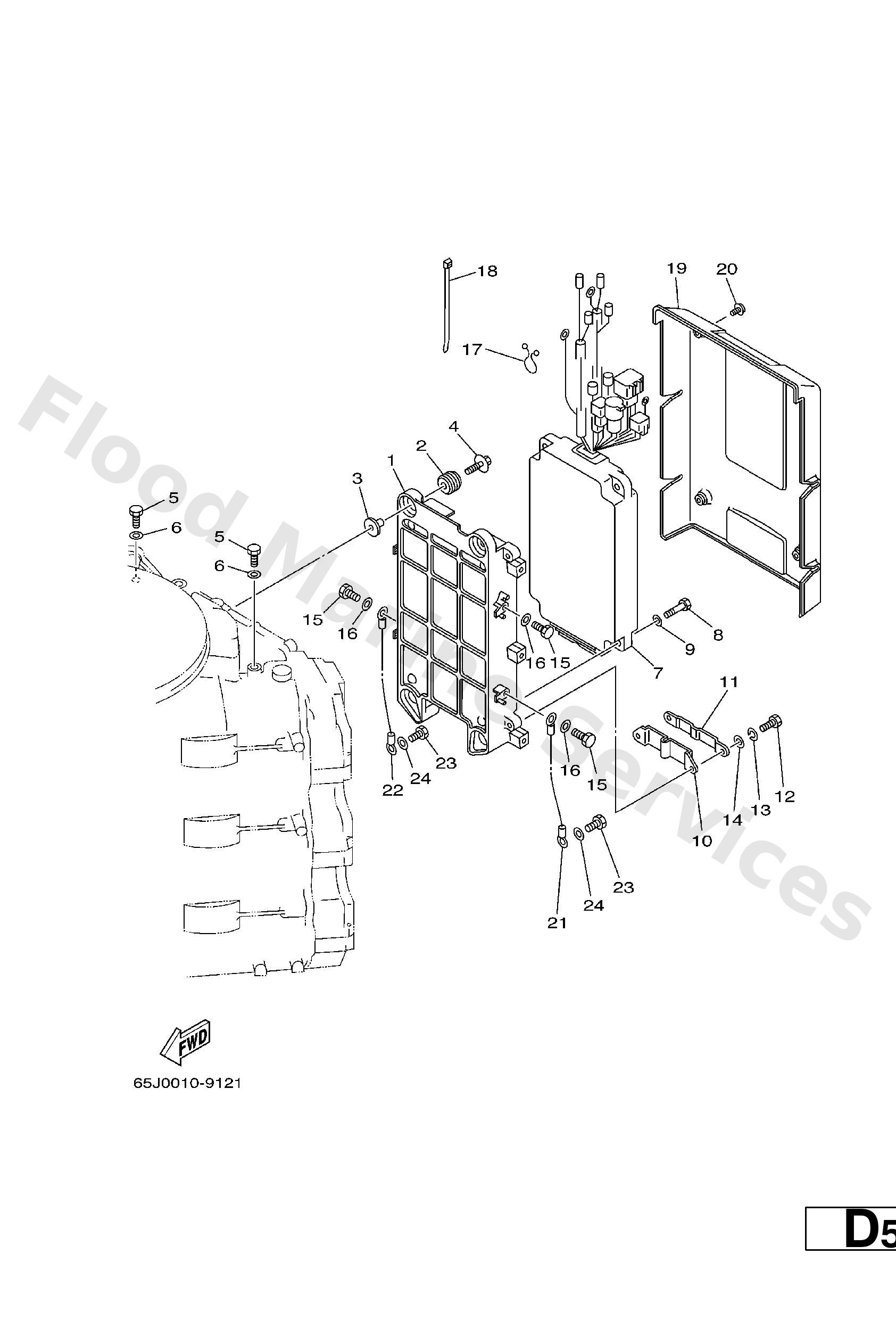 Yamaha 65J855400200 C.d.i. unit assy