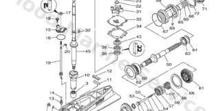 Genuine Yamaha 6DB45300158D - Lower unit assy - Supplied by Flood Marine