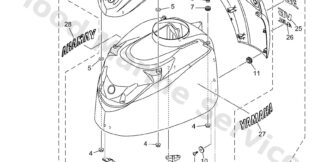 Genuine Yamaha Top cowling Assembly