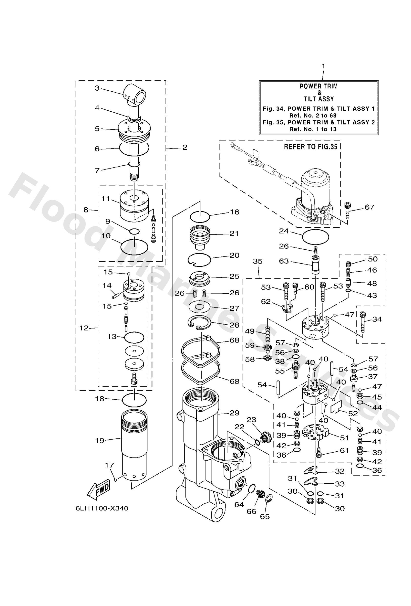 Yamaha 6LH4380P0000 Piston sub assy