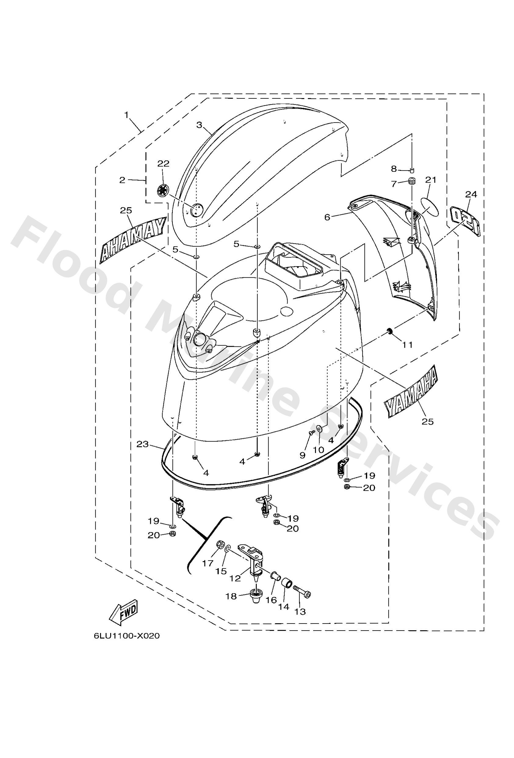 Yamaha 6LU426780000 Graphic, rear