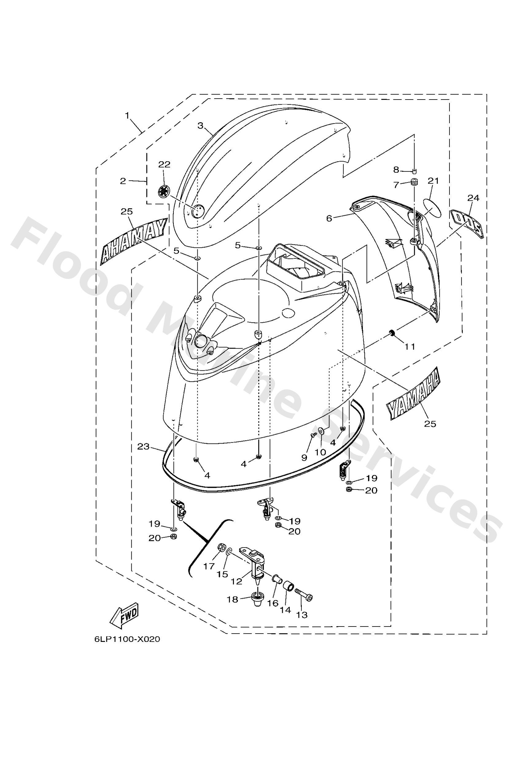 Yamaha 6LW426780000 Graphic, rear